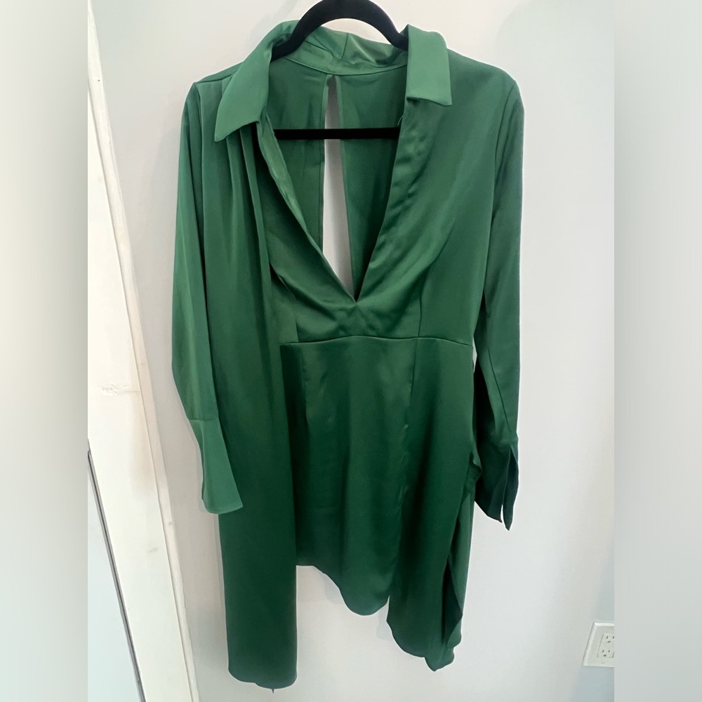 ASOS Long Sleeve Satin Mini Dress